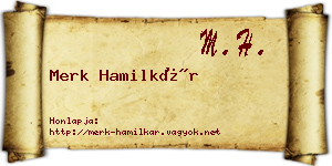 Merk Hamilkár névjegykártya